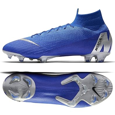 Nike Herren Fußball-Schuhe Mercurial Superfly VI Elite FG Rasen blau