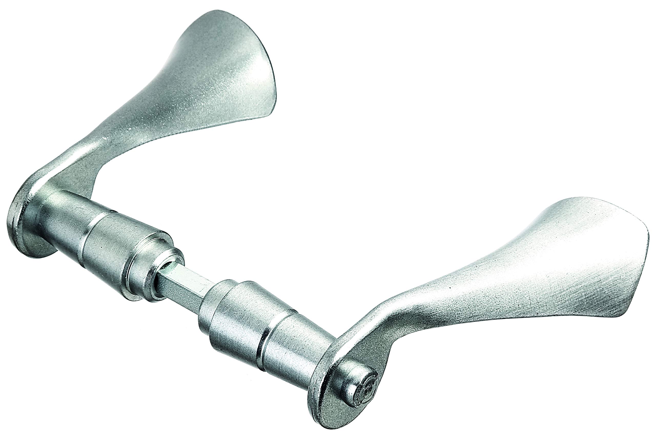 Gah-Alberts 554293 Door Handles Galvanised Forged One Pair 120 mm Wide Stove-Enamelled Silver Grey