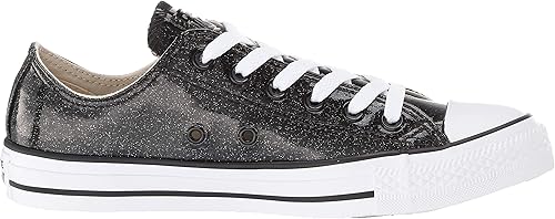 converse black glitter low tops
