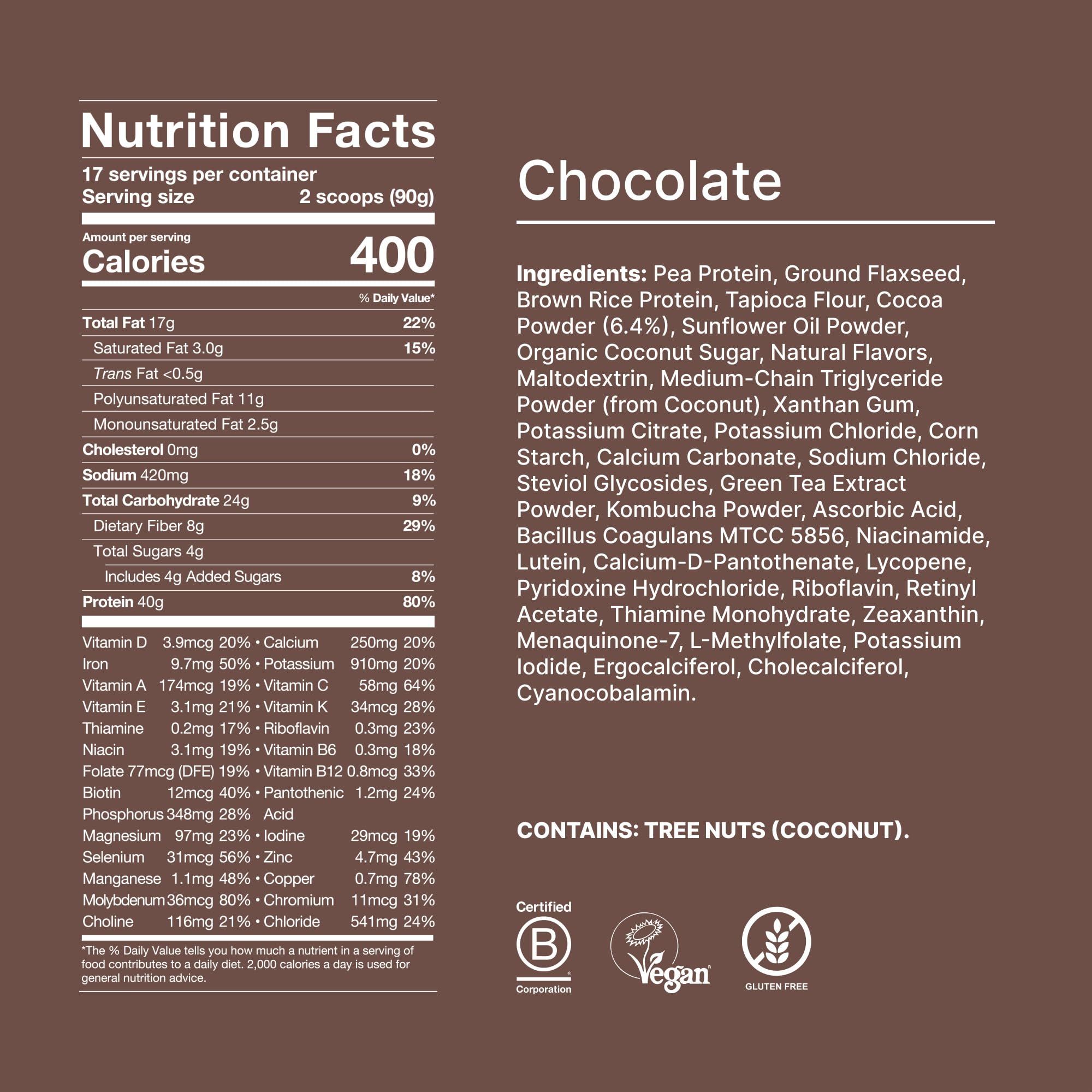 Huel Black Edition | Chocolate 40g Vegan Protein Powder | Nutritionally Complete Meal | 27 Vitamins and Minerals, Gluten Free | 17 Servings