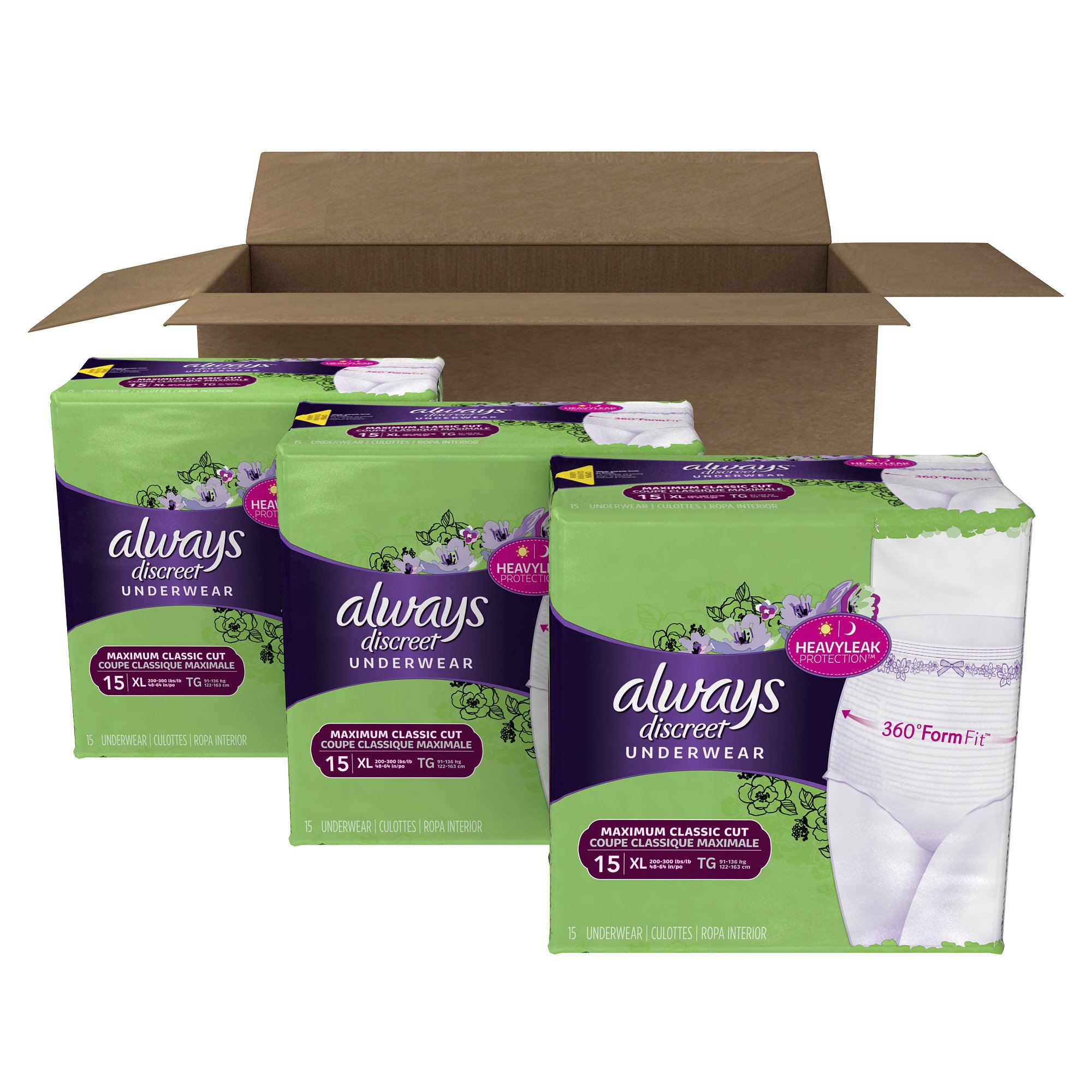 Always Discreet Incontinence & Postpartum Underwear for Women