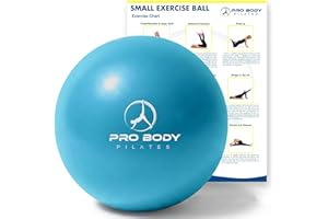 ProBody Pilates Ball 9 Inch - Small Exercise Ball for Stability, Barre, Core, Ab Workouts, Yoga, & Physical Therapy