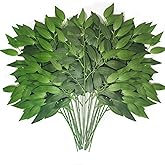 FUNORNAM 60Pcs Italian Ruscus Greenery Stems 18" Artificial Silk Greenery Leaves for DIY Bouquet Filler Table Centerpieces Home Indoor Decor