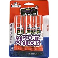 Elmer's Disappearing Purple Washable School Glue Sticks, 0.77 oz, 3 Count