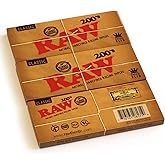 RAW Classic 200 King Size SLIM unrefined rolling paper - 3 packs - 600 papers