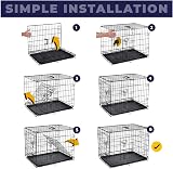 Dog Crates Plus Medium Foldable Dog Crate 30 Inch Two Doors Black view 9