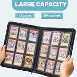 Lictin 504Pockets 9 Pocket Card Binder PU Leather Zipper Case 28-Page view 2