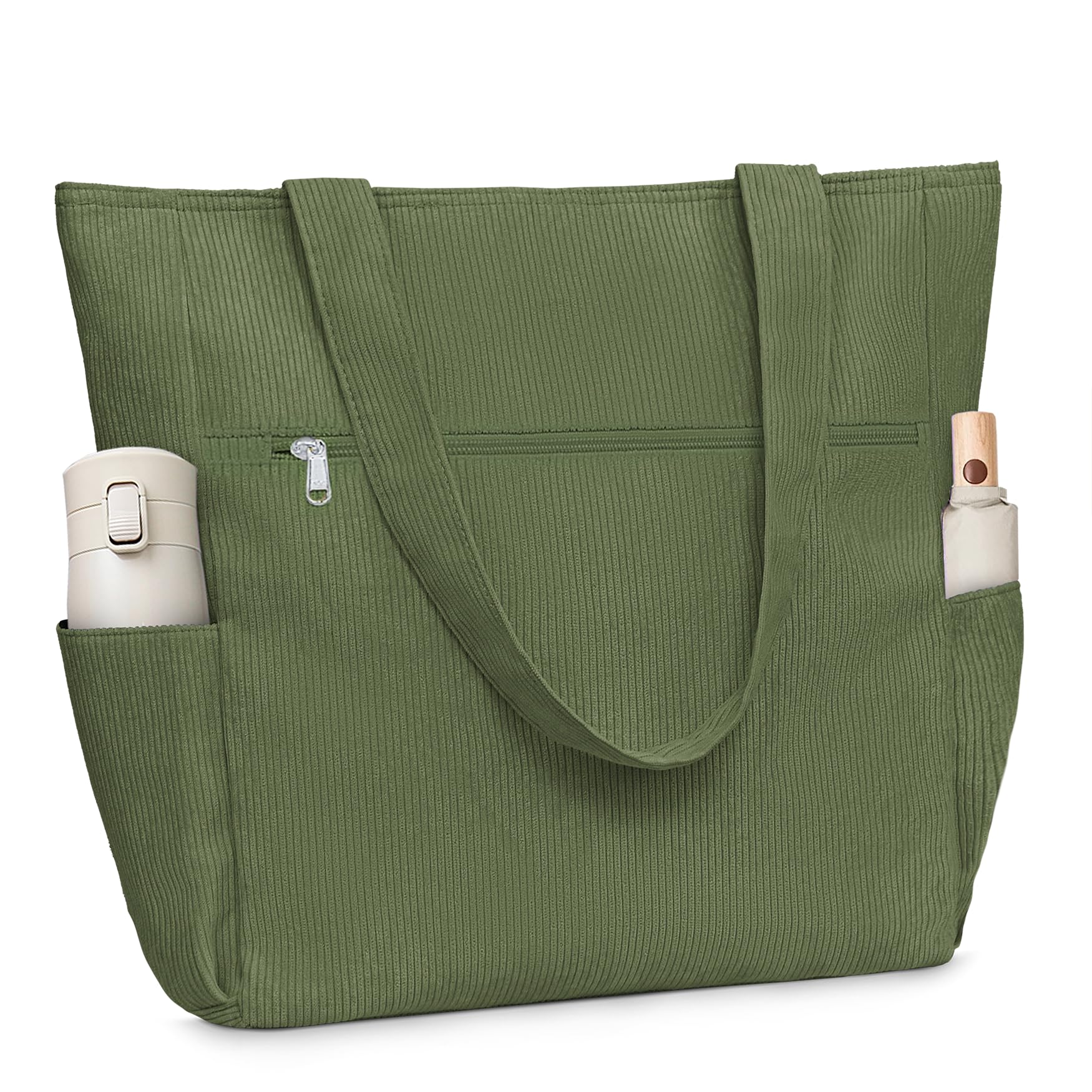 Buringer Corduroy Tote Bag for Women Large Shoulder