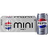 Diet Pepsi Soda, 7.5 Ounce Mini Cans, 10 Pack