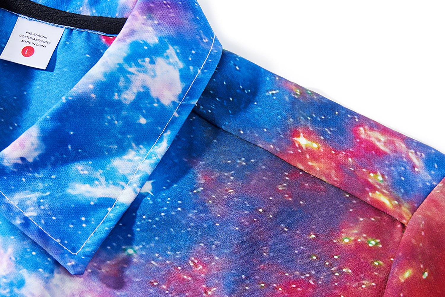 TUONROAD Adult Casual Youth Traditional Tropic Aloha Hawaiian Luau Shirt Button Down Shirt Short Sleeve Shirt Vintage Hawaiian Shirts,Outer Space