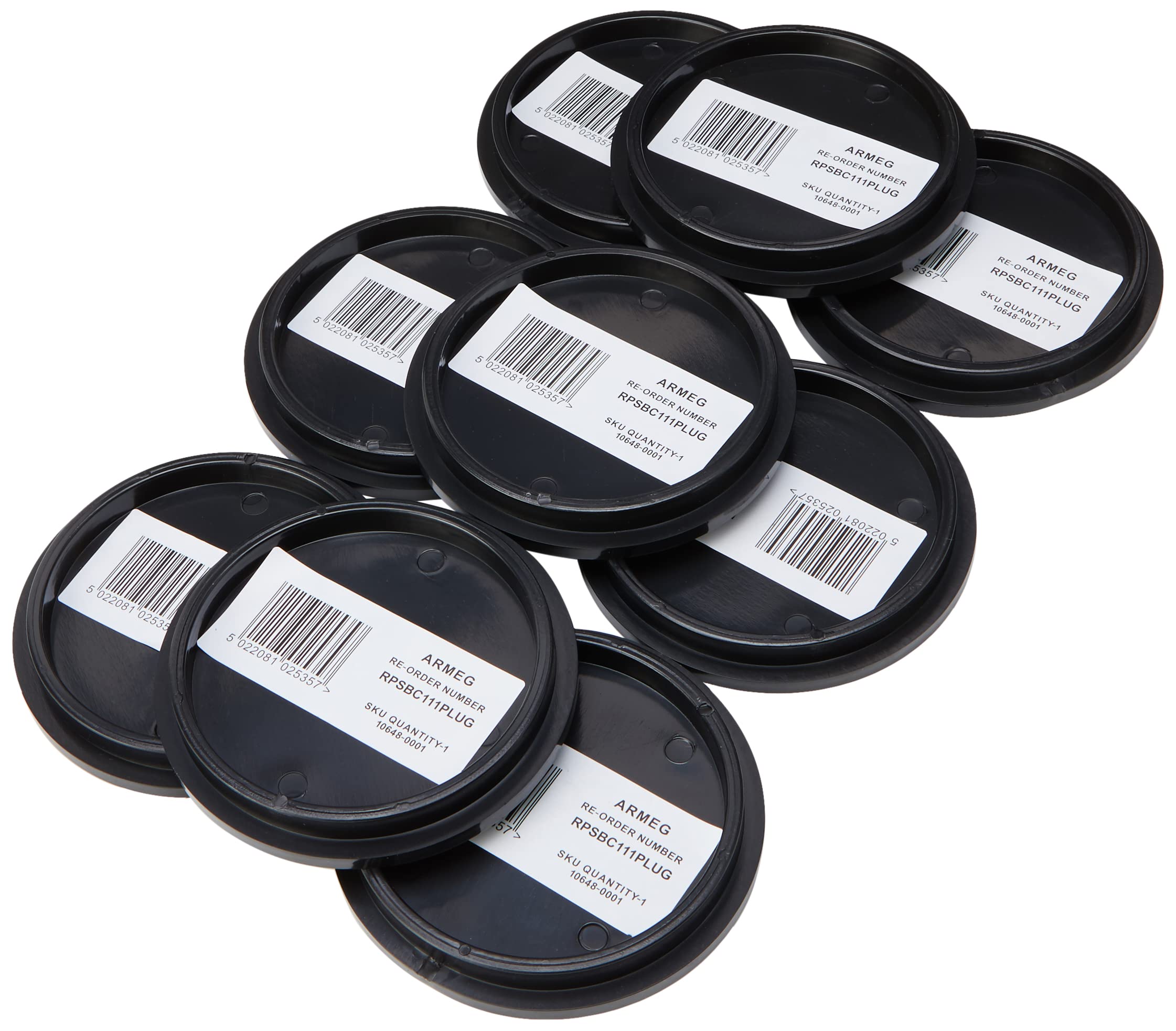 Armeg SBC111PLUGX10 111mm Plugs (Pack of 10), Black