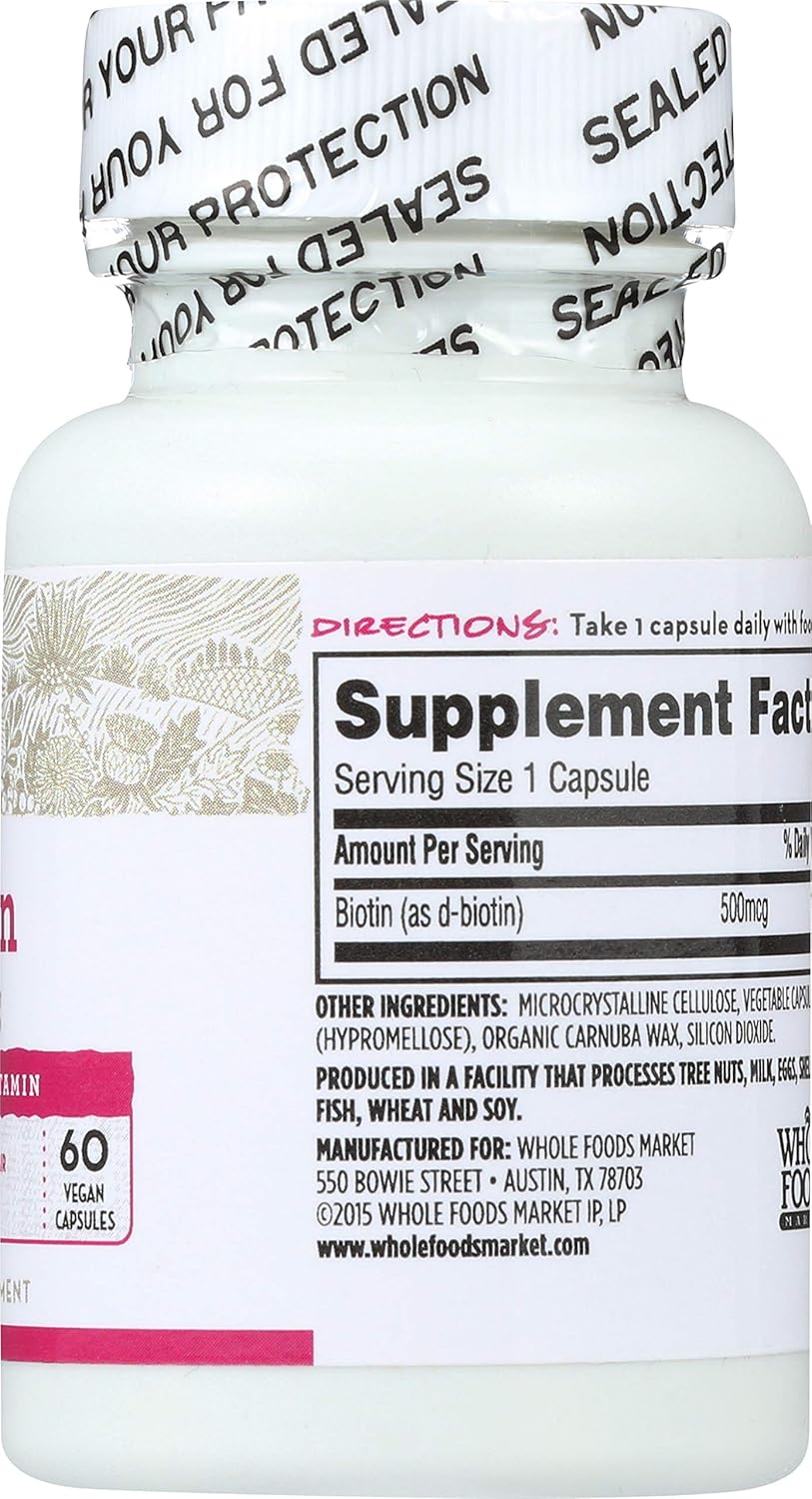 365 Everyday Value, Biotin 500mcg, 60 ct: Health & Personal Care