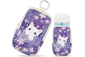 Mcapirivo Cat Hand Sanitizer Spray Case, Cute Hand Sanitizer Holder Zippered Pouch, Fashion Accessory with Snap Hook for Glow Mist and Power Mist 1FL OZ