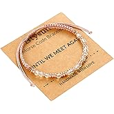 Btysun Memorial Gifts for Loss of Mother Morse Code Bracelets for Women Bereavement Gift Sympathy Handmade Braided Adjustable Bracelet Pink Birthday Christmas Jewelry