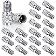 20 Pack Double Seal Valve Stem Cap Inflate Tire Valve Flow Through Tires Air Cap for High Pressure Truck Car RV Semi Bus Tires