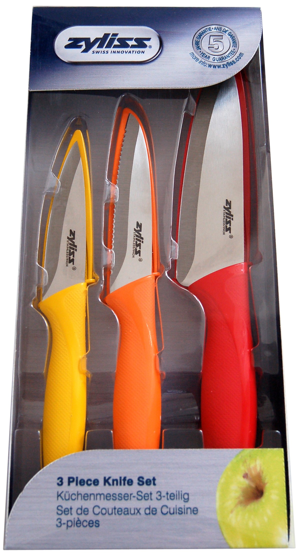 3 Pcs Profeccional Paring Knife with Sheath Covers Control Cutting