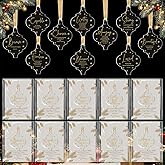 Kasyat 30 Sets Valentine Christian Ornaments Bulk Clear Acrylic Bible Verse Tree Ornament with Card Religious Appreciation Gift for Women Church Members Pastor Employee Team Staff Coworker (Pastoral)