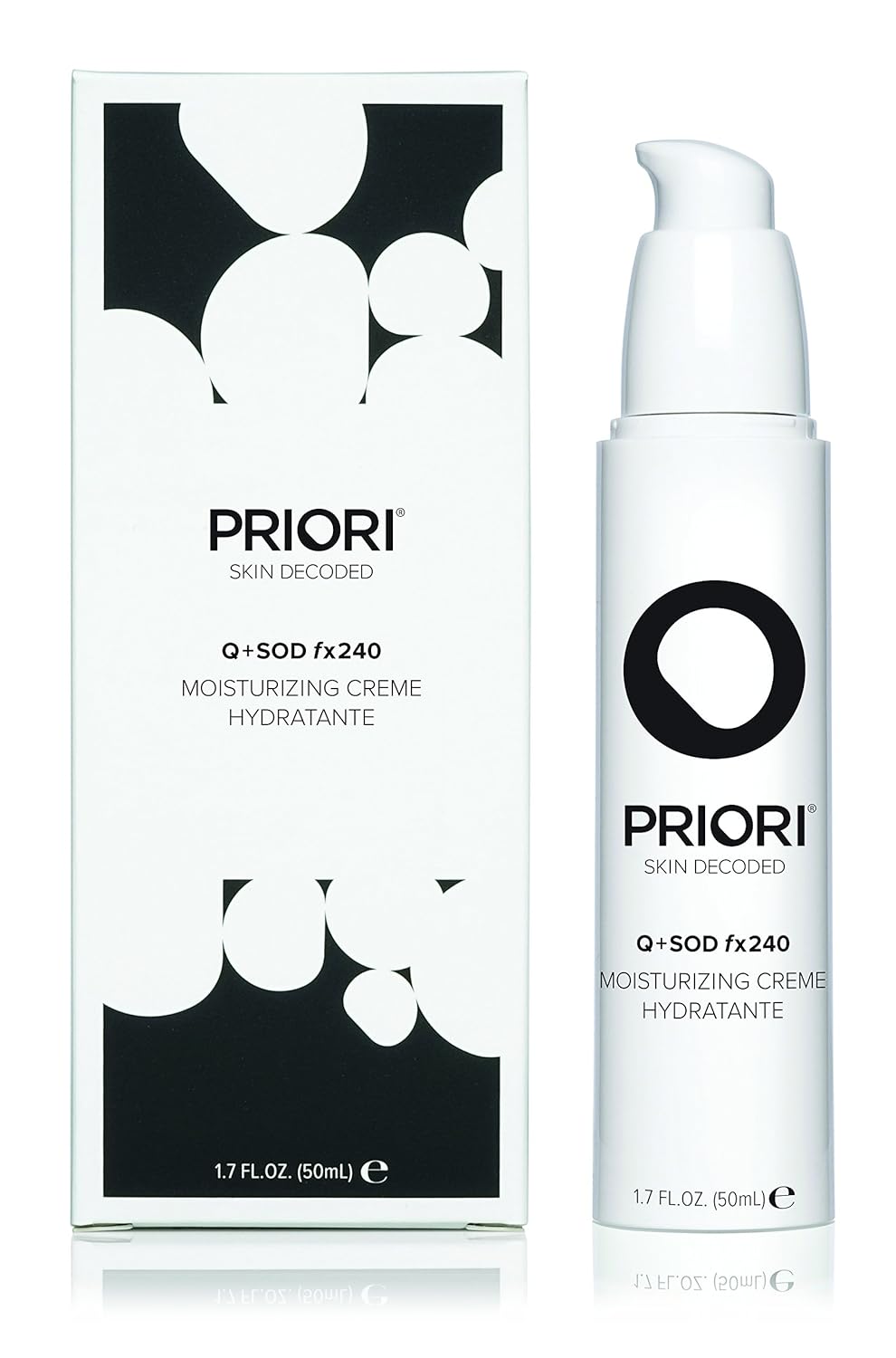 Priori Q+ SOD fx240 Moisturizing Crème Advanced Age Defying Hydrating Face Cream 1.7 oz (50ml)