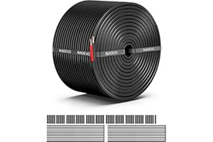 NAOEVO 16 Gauge Wire 2 Conductor Electrical Wire, 16 AWG Stranded PVC Cord, 12V Low Voltage/Tinned Copper/Flexible Cable for Automotive Wiring, Lamp Cord, Marine Cable (50FT)