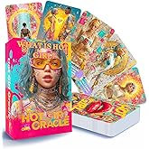 sishui Hot Girl?Tea Oracle Card Deck for Beginners, Modern Y2K Feminine Oracle Cards Tarot Set, for Love, Career, Friendship, and Life Readings