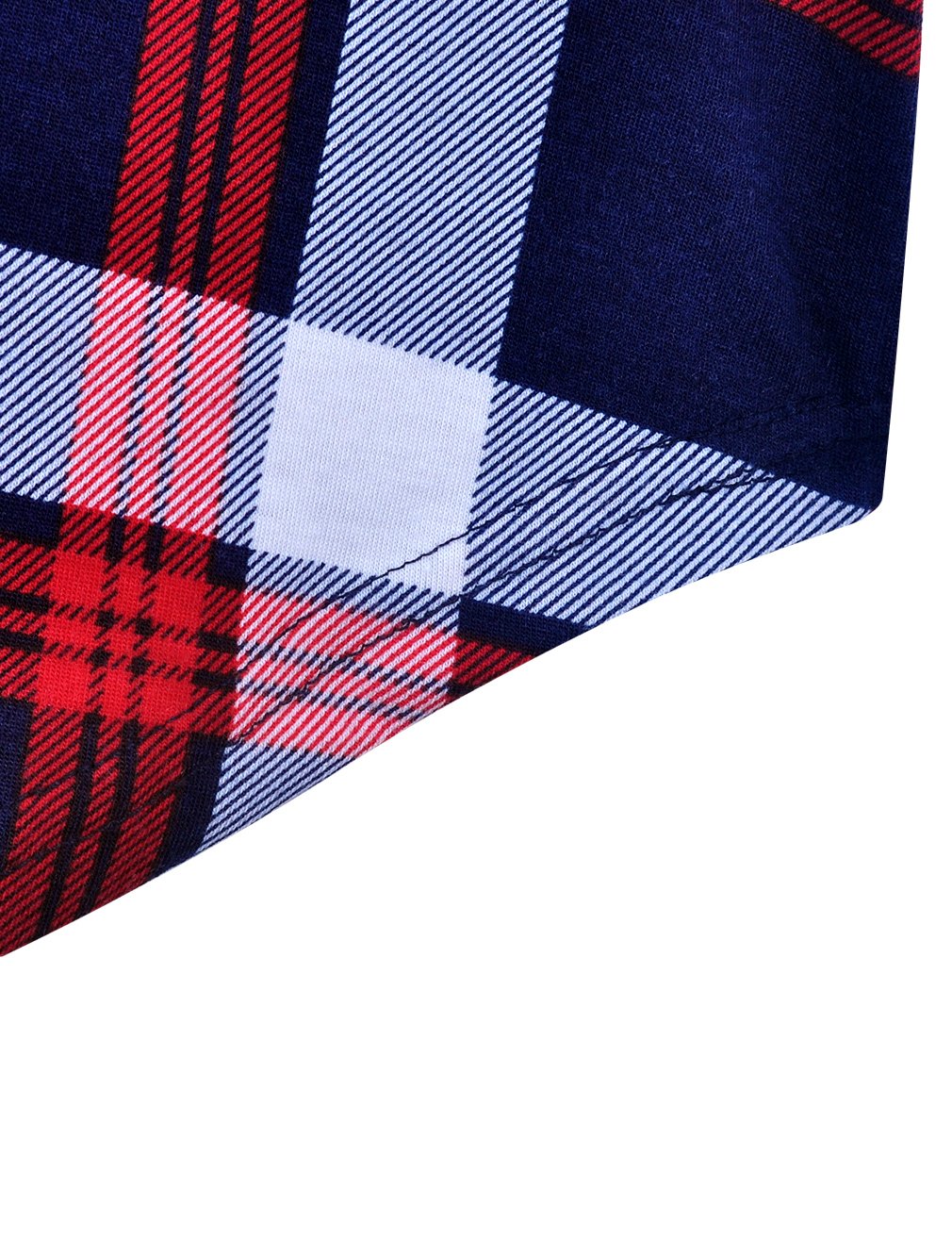 Derminpro Women\'s V Neck Short Sleeve Fake Pockets Casual Shirt Blouse Tops Sapphire Red Large