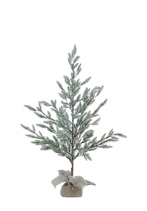 Small Pine Tree in Grey Metal Pot