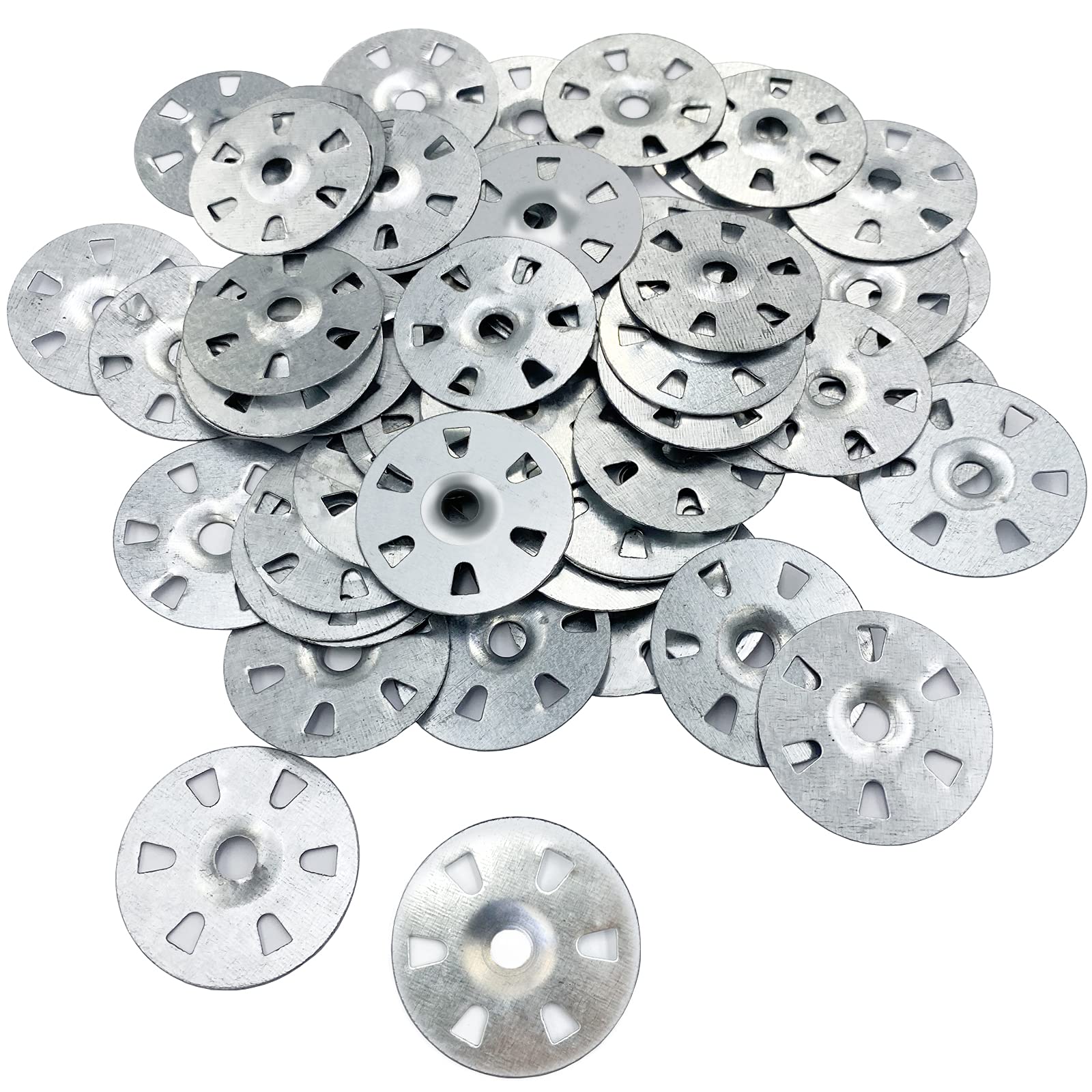 ESINO 100 Pieces Tile Backer Board Washers, 35mm Diameter Alloy Steel Fixing Washers for Insulation Thermoboard Backer Boards — image 1