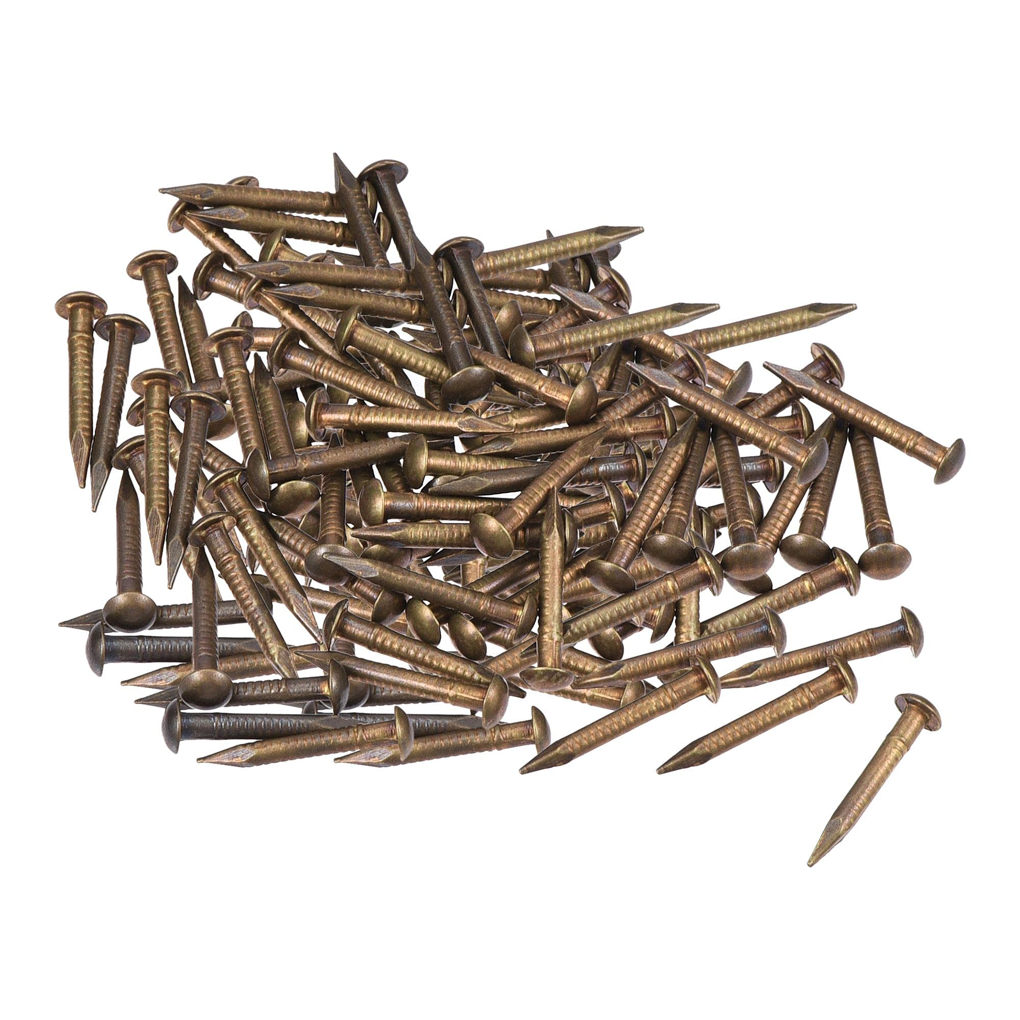 sourcing map Small Tiny Brass Nails 1.5x12mm for DIY Wooden Hardware Accessories 150pcs