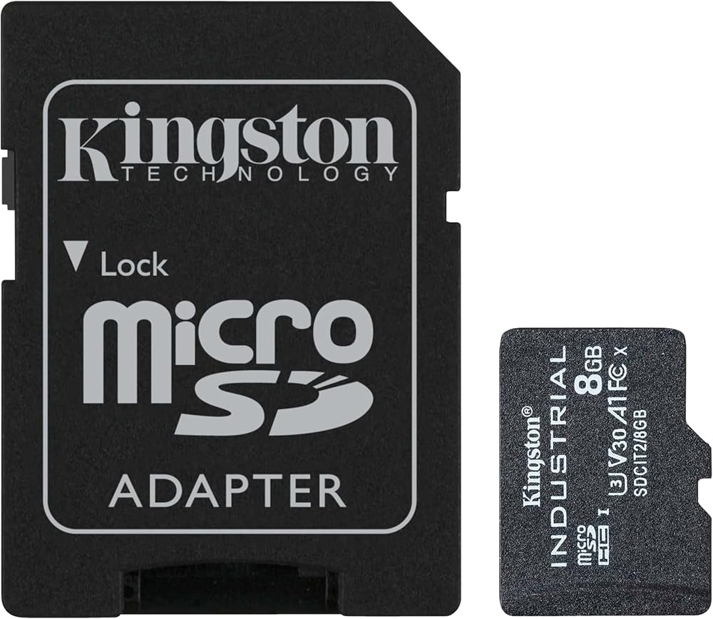 Kingston Industrial microSDHC 8GB C10 A1 pSLC Card + SD Adapter SDCIT2/8GB
