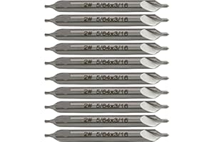 CME TOOLS CME 10 pcs M2 High-Speed Steel Center Drills, No. 2 Size