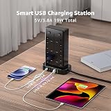 toomke Tower Extension Lead 18 in 1 with USB C Slots 12 AC Outlets 6 USB Ports view 3
