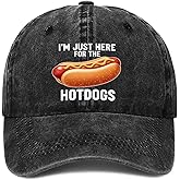 I'm Just Here for The Hotdogs Hat for Man Deep Heather Sports Hats