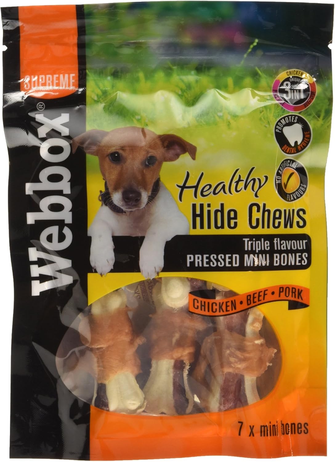 box Triple Flavour Pressed Bone Dog Treat, 7 Treats Amazon.co.uk