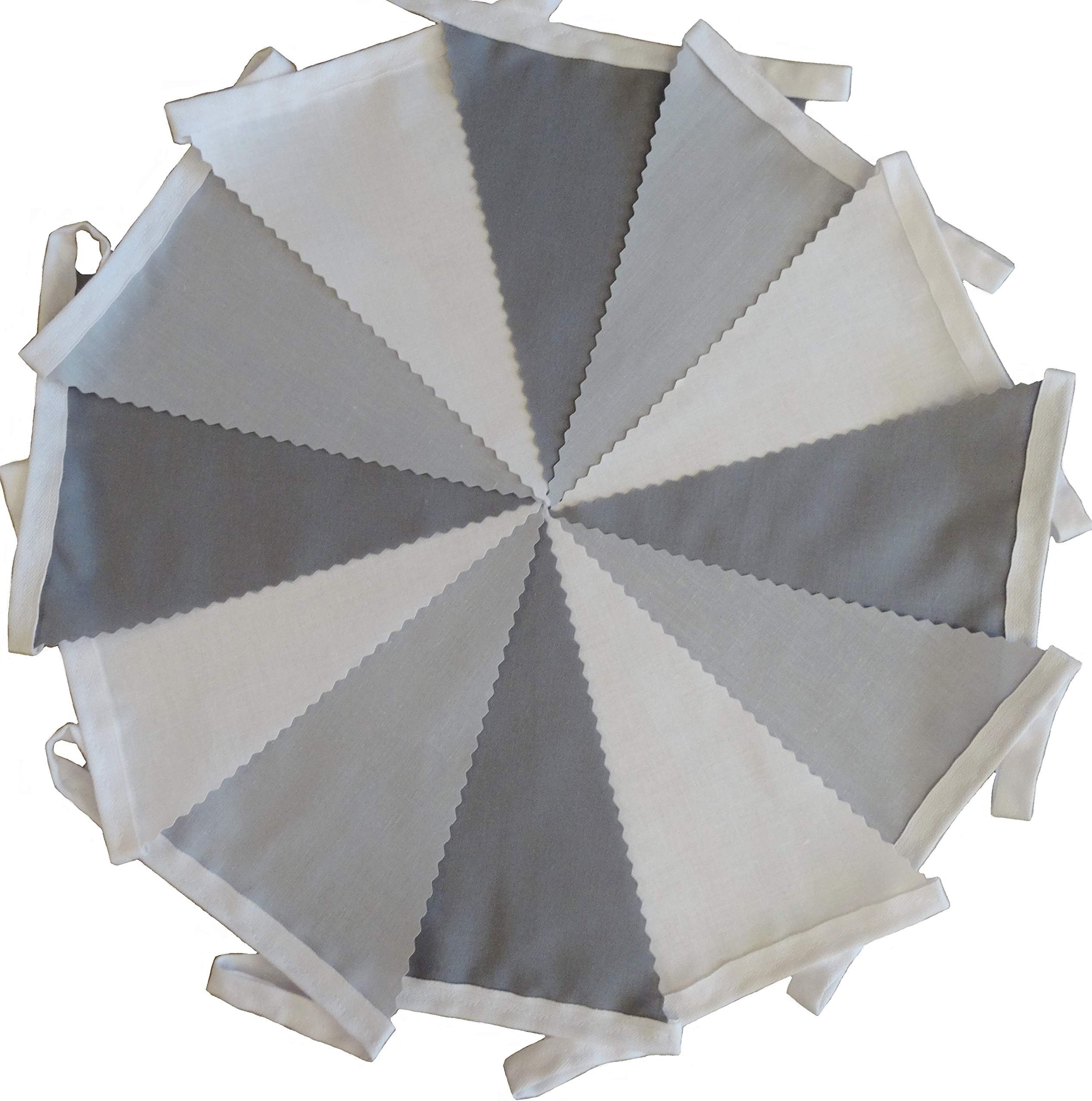 3m Bunting - Plain White, Light Grey, Dark Grey - Single-Sided