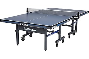JOOLA Tour Table Tennis Table with Quick Clamp Ping Pong Net - 10 Minute Assembly - Foldable Indoor Ping Pong Table with Sing