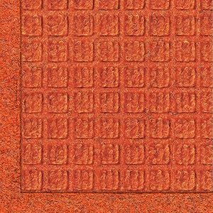M+A Matting - 280670023 WaterHog Fashion Commercial-Grade Entrance Mat, Indoor/Outdoor Charcoal Floor Mat 3' Length x 2' Width, Orange by M+A Matting
