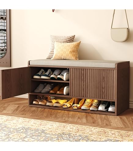 Amazon.com: GRDDBZA Shoe Storage Bench with Cushion for Entryway