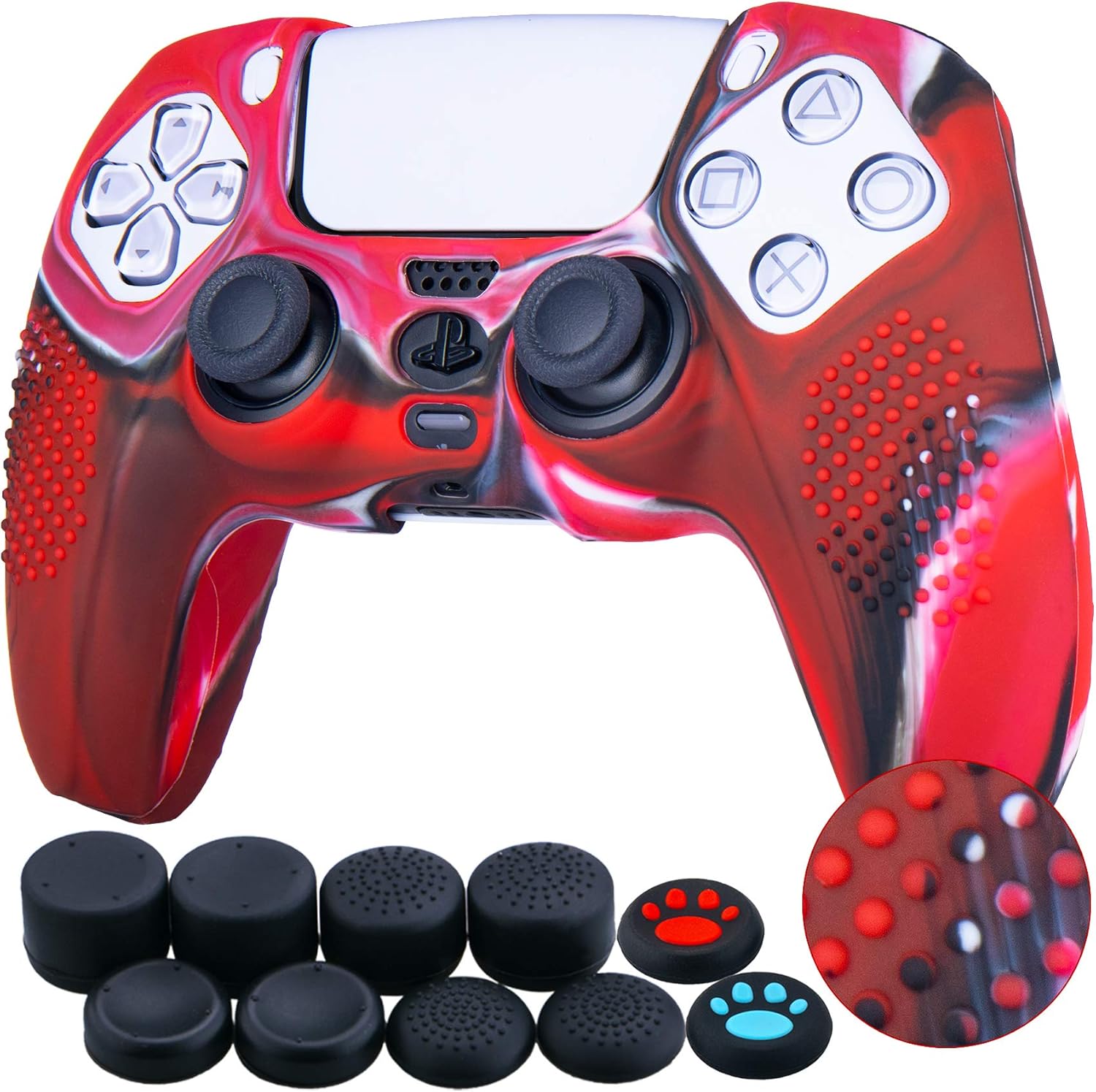 YoRHa Studded Silicone Cover Skin Case for Sony PS5