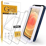 Arae Screen Protector for iPhone 12 / iPhone 12 Pro, HD Tempered Glass Anti Scratch Work with Most Case, 6.1 inch, 3 Pack