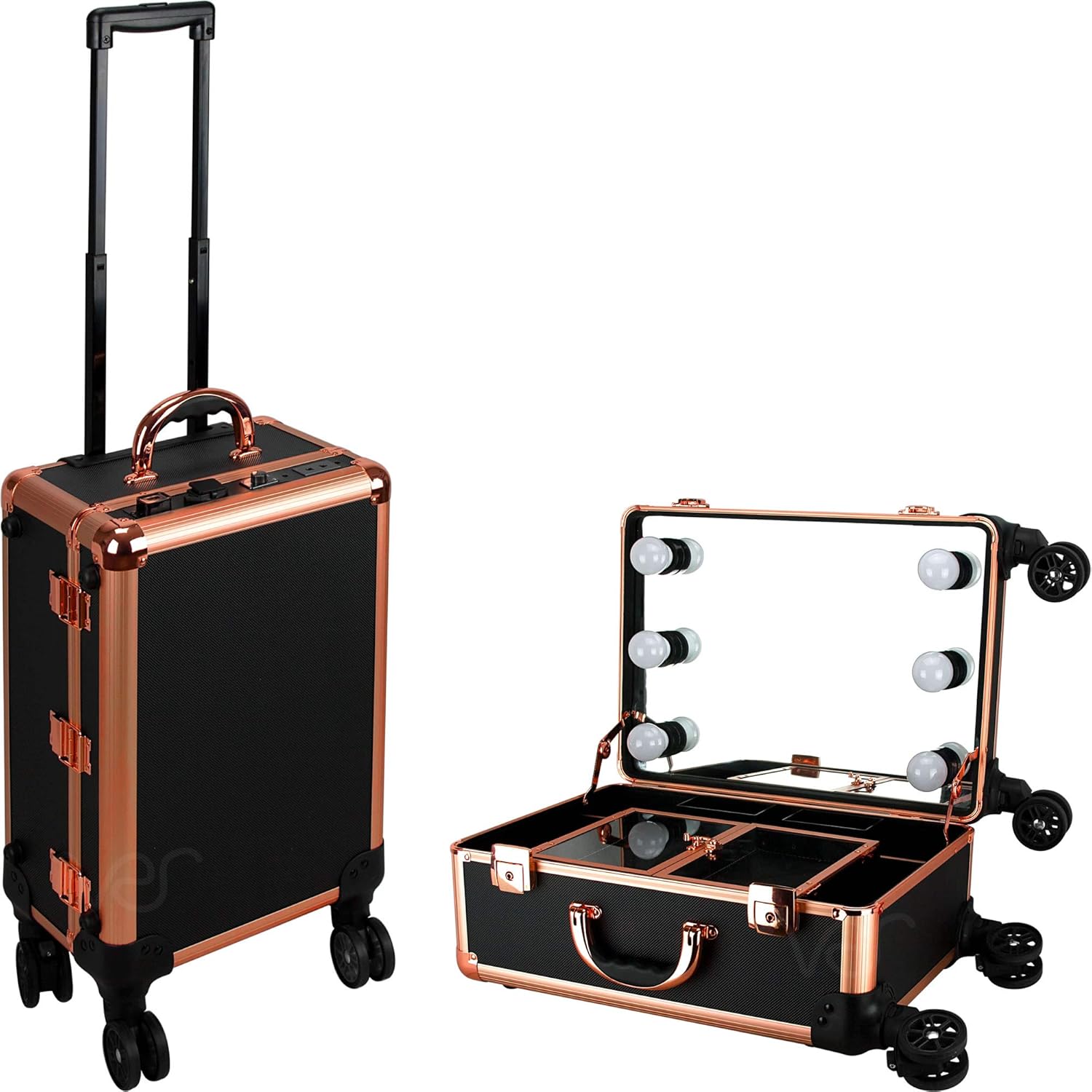 it luggage black & rose gold trim