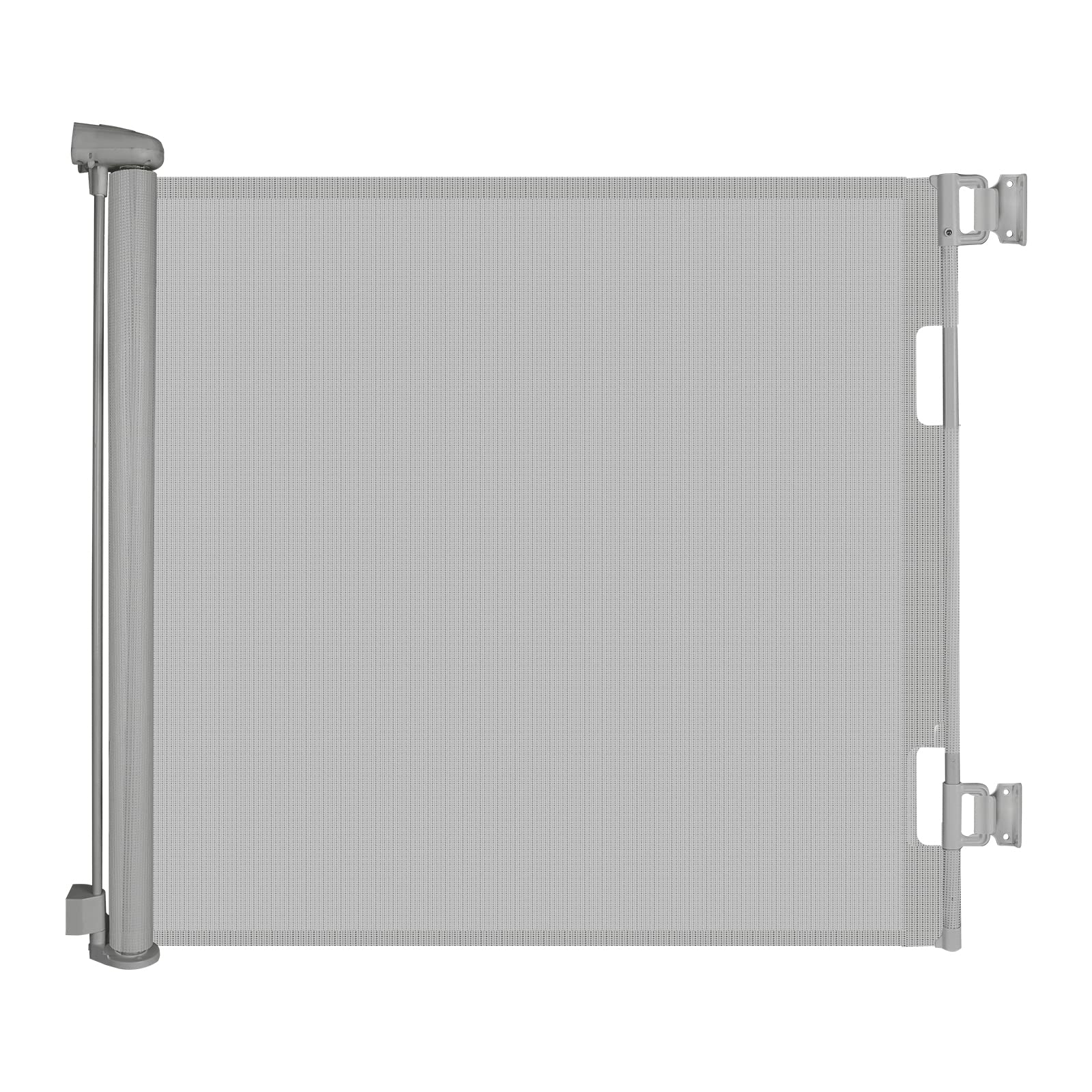 Retractable Stair Gate, Upgraded Stair Gates for Dogs Baby 140cm Safety Gate Dog Gate One Hand Operation Stair Gate for Baby Indoor Outdoor (Grey, 140CM)