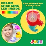 JOYIN 12 Pack Light-Up Bath Toys Mermaid Bath Set Kids Neon Floating Toys view 3