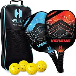 Helium Versus Pickleball Set Of Two - Light-weight Honeycomb Core, Graphite Stri