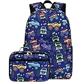 CAMTOP Backpack for Kids, Boys Girls Preschool Backpacks with Lunch Box Toddler Kindergarten School Bookbag Set