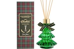 COCORRÍNA Reed Diffuser - Cedar Balsam 5.7 Fl.oz Diffuser with 8 Sticks, Christmas Reed Diffuser for Home, Bathroom Shelf Decor