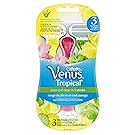 Gillette Venus Women's 3 Blade Disposable Razor, Tropical, 3 Count