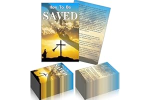 JDLL 200PCS Gospel Tract Card Salvation Cards Pocket Holy Postcard Prayer Verse Cards Inspirational Bible Verses Bookmark for Christian Evangelism Gift (How To Be Saved)