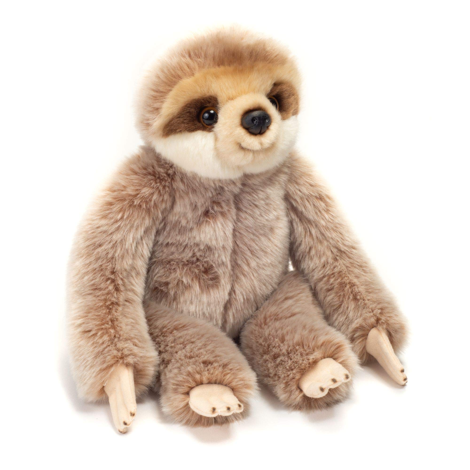 Teddy Hermann 92328 Sloth 22 cm, cuddly toy with 75% recycled filling material