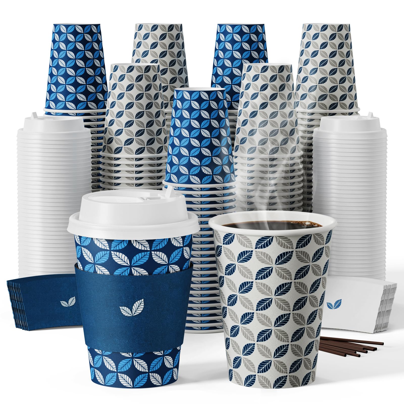 JOLLY CHEF 100 Pack 12 oz Paper Coffee