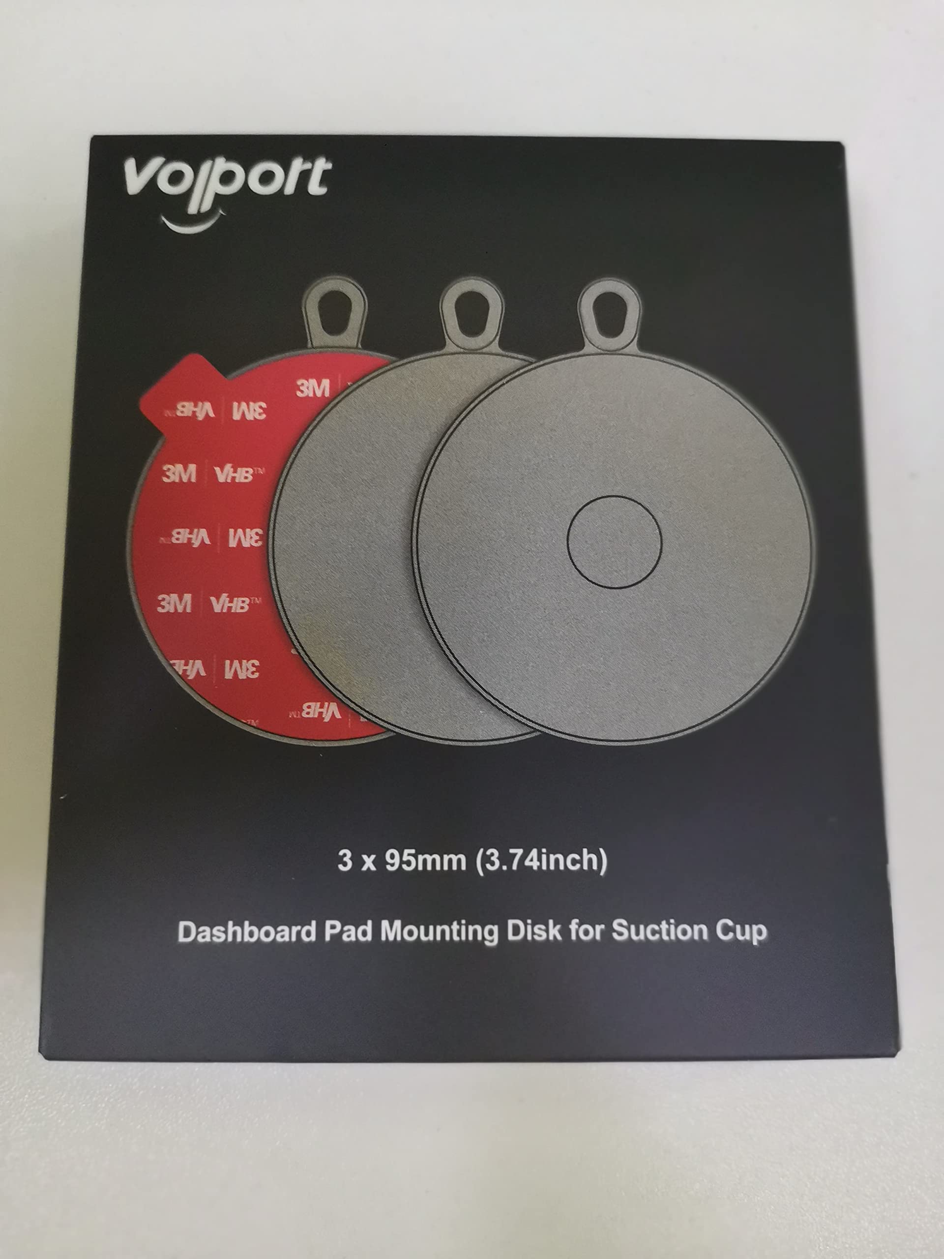 Dashboard Pad Mounting Disk for Suction Cup, 95mm (3.74